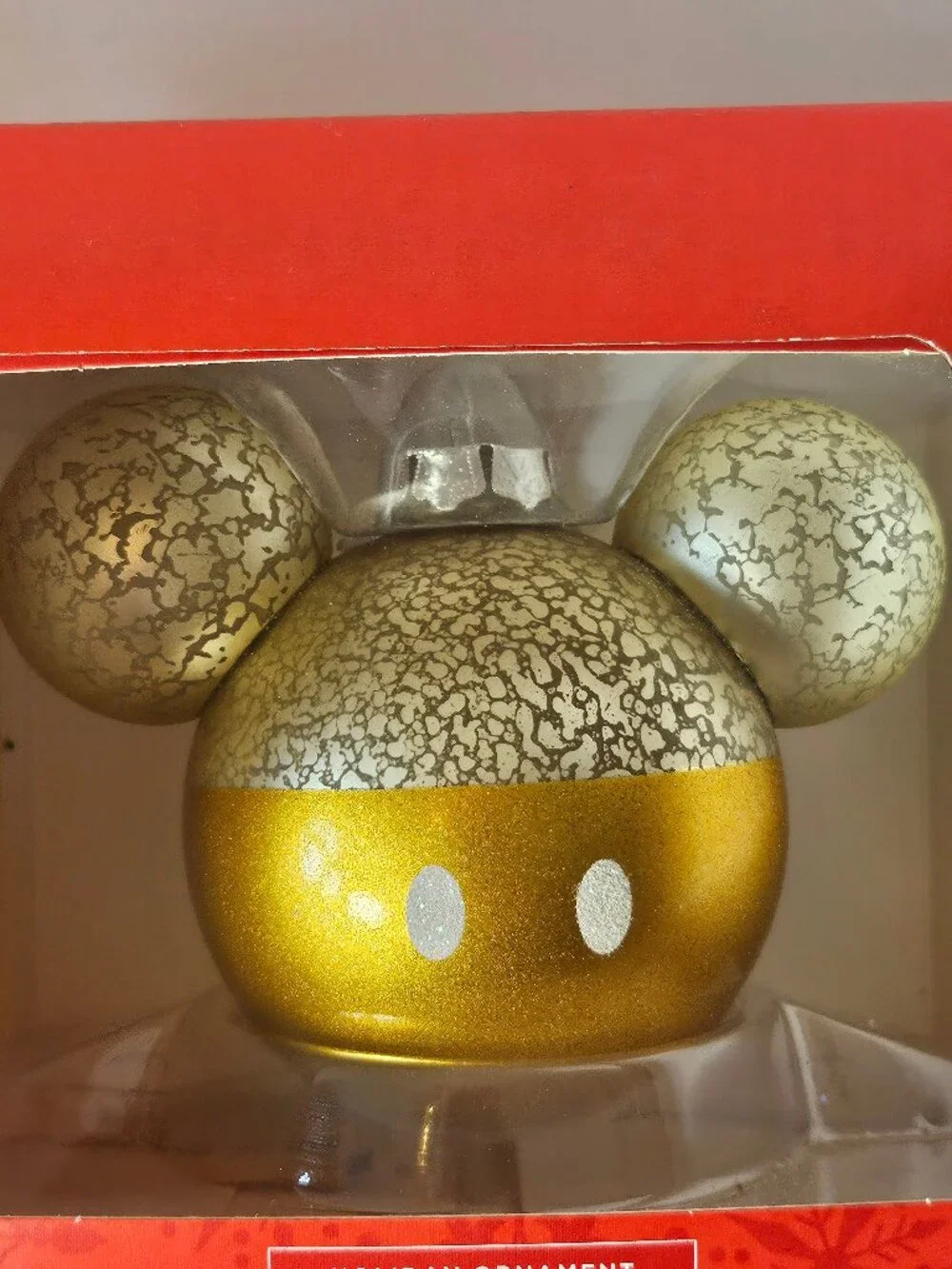 Hallmark Disney Mickey Mouse Iconic Ears Blown Glass Christmas Ornament Set of 4